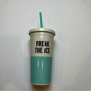 Kate Spade Break The Ice 20 oz. Acrylic Tumbler Twist‎ Lid Straw Insulated Cup
